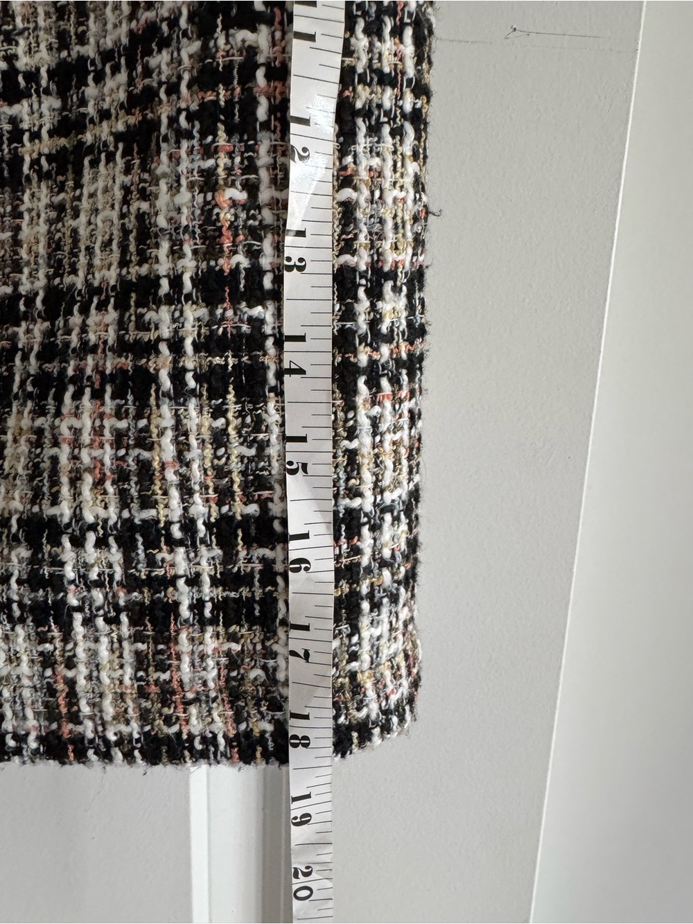 LOFT Black and White Tweed Mini Skirt - Picture 8 of 8